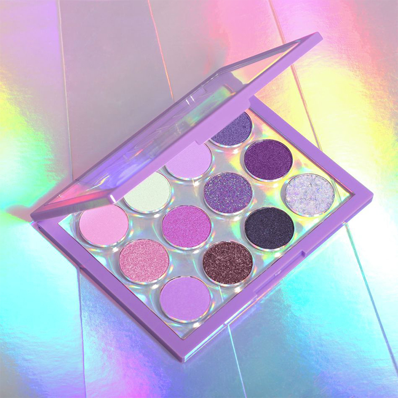 Paleta de sombras de ojos brillantes y perladas de 12 colores