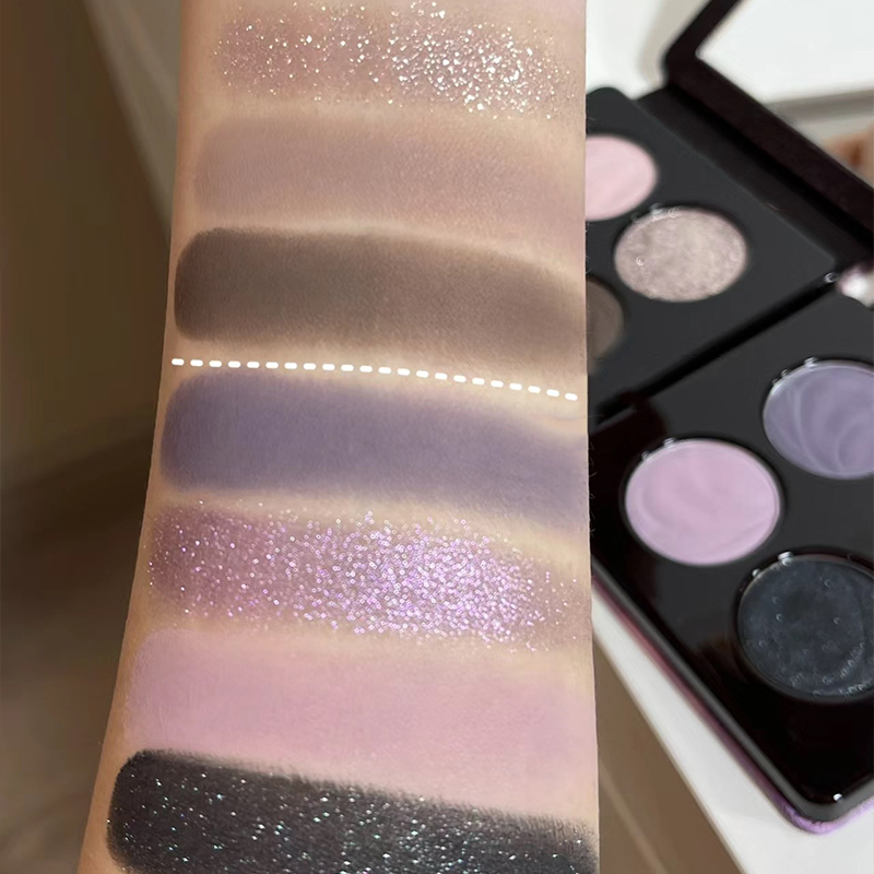 Paleta de sombras de ojos de maquillaje encantador y duradero de 4 colores