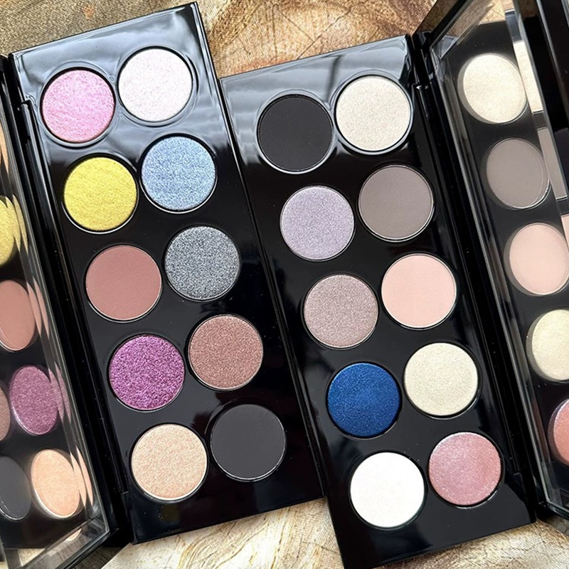 Paleta de sombras de ojos mate y brillos con acabado metalizado de 10 colores