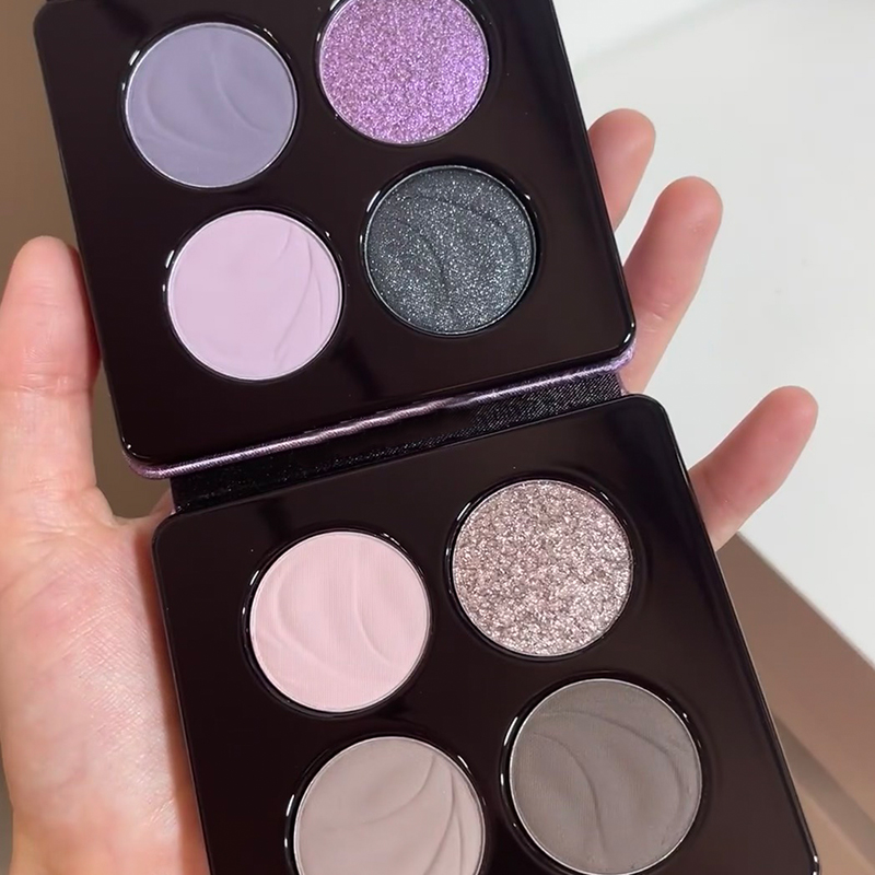 Paleta de sombras de ojos de maquillaje encantador y duradero de 4 colores