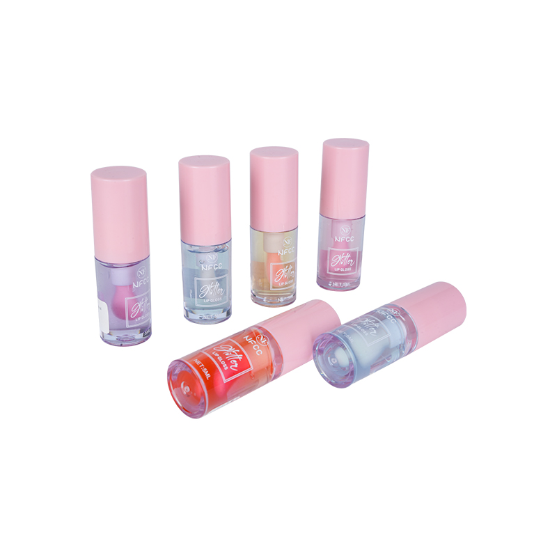 Aceite de labios de vitamina e brillo rosa