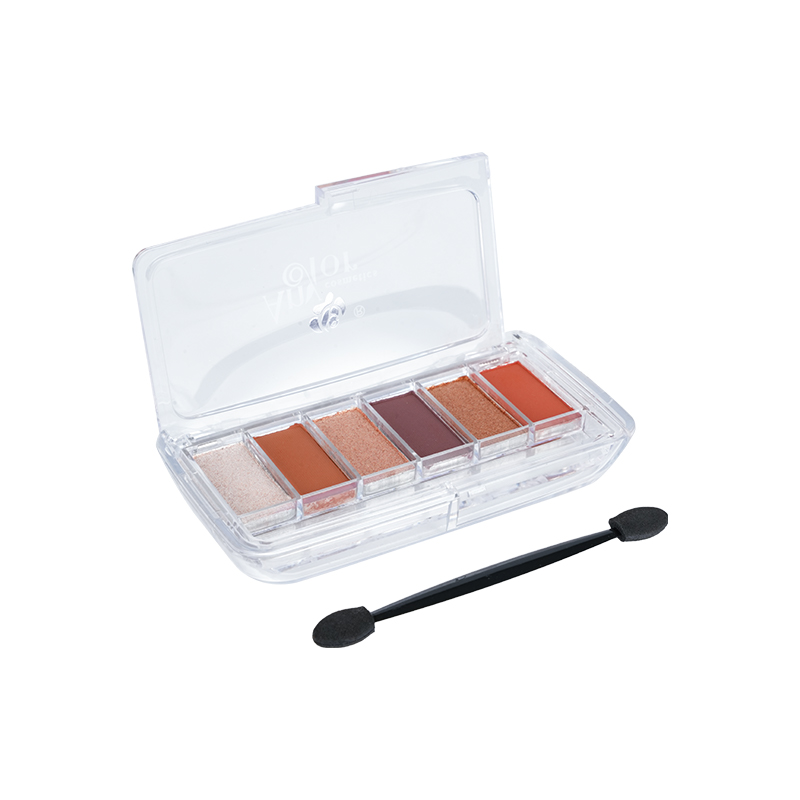 Paleta de sombras de ojos neutro de 6 colores marrones