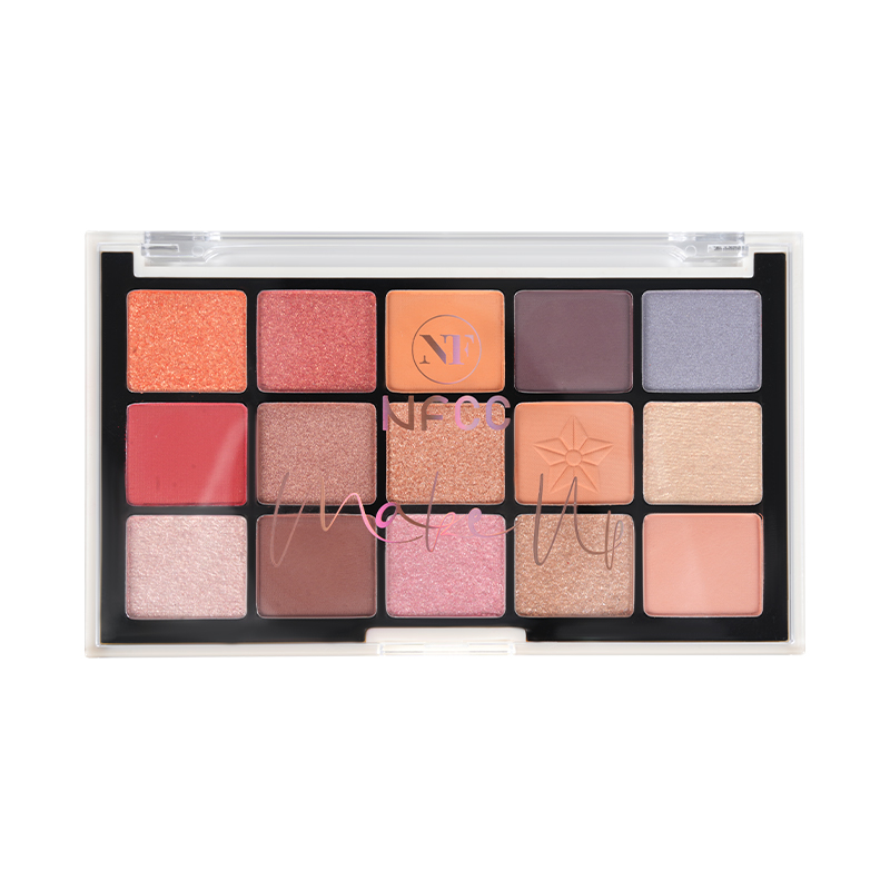 15 color de paleta de sombras de ojos orgánicas