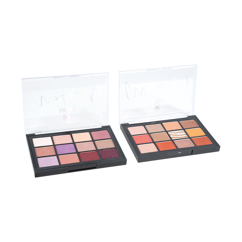 Paleta de sombras de ojos de oro de oro rosa de 12 colores