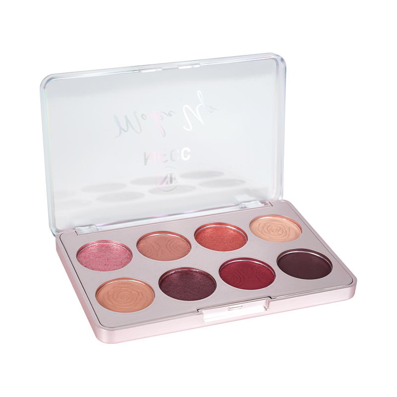 8 Color Paleta de sombras de ojos calientes mate y brillo