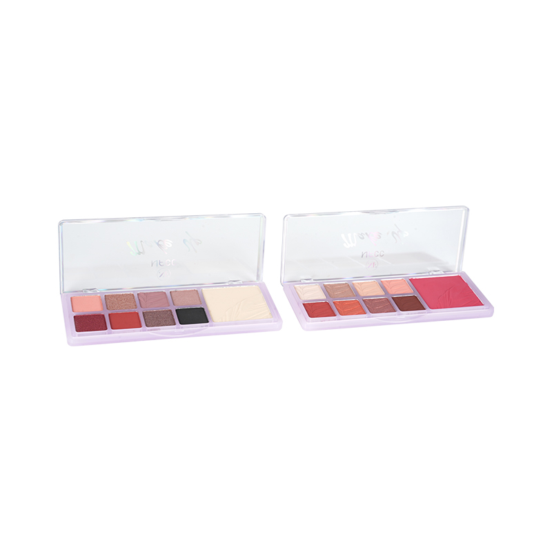 8 sombra de ojos color y paleta de rubor