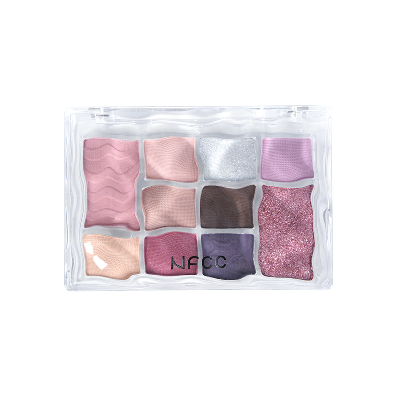 Paleta de sombras de ojos calientes de color cálido y sombra mate