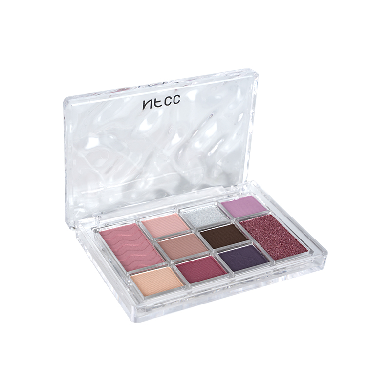 Paleta de sombras de ojos calientes de color cálido y sombra mate