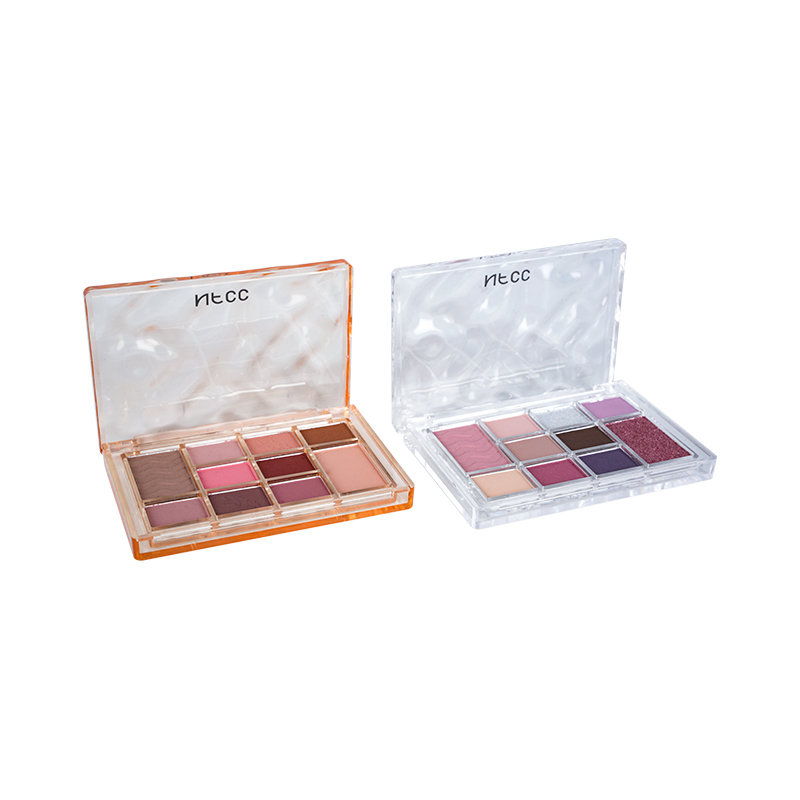 Paleta de sombras de ojos calientes de color cálido y sombra mate