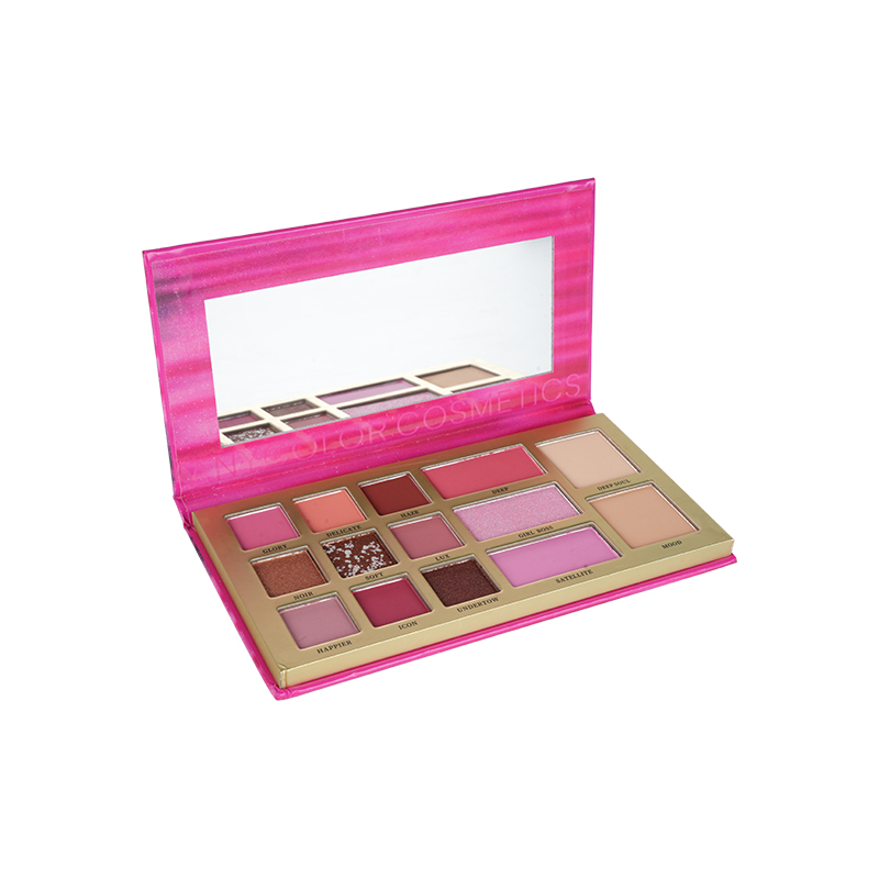 Paleta de sombras de ojos de colección de colores esenciales