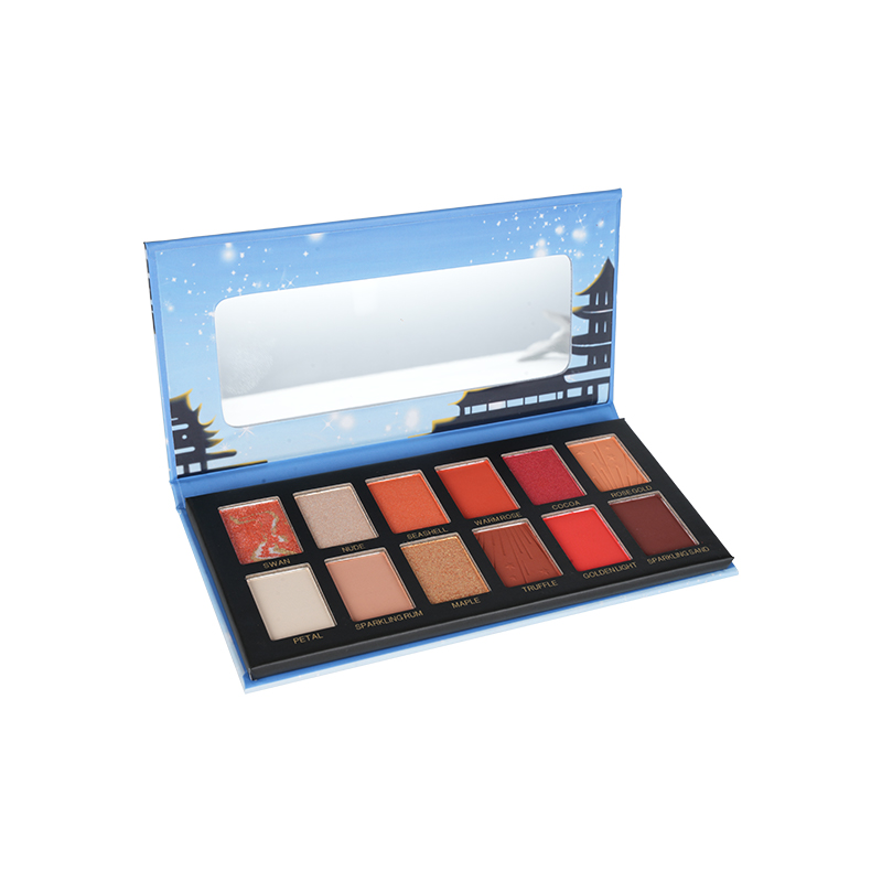 Paleta de brillo de sombra de ojos naturales