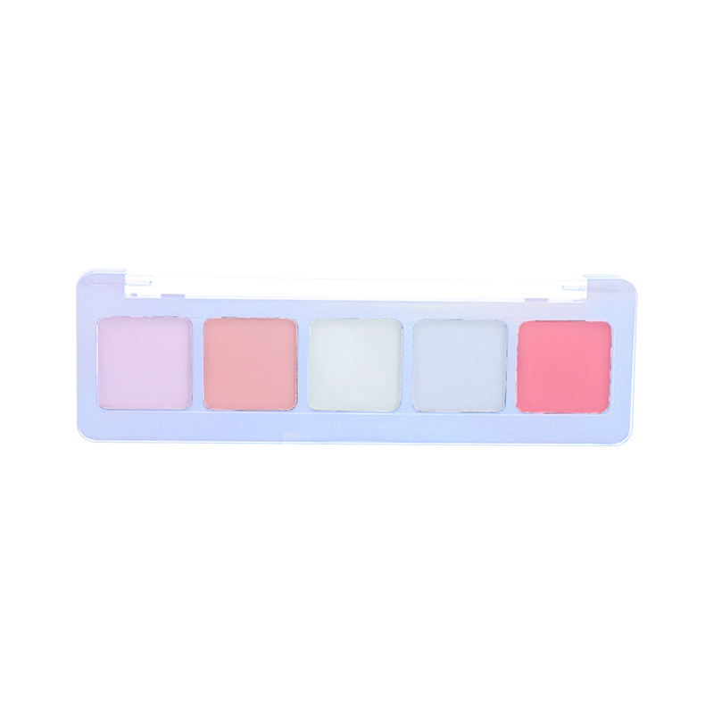 Paleta de sombras de ojos de cinco cuadrículas