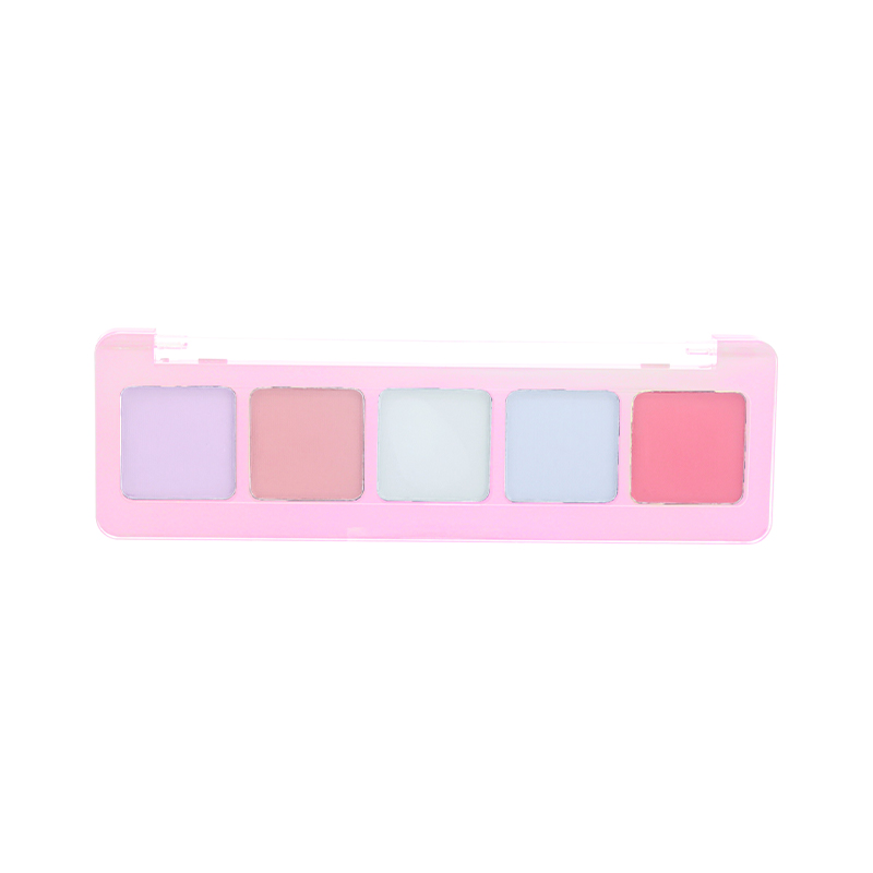 Paleta de sombras de ojos de cinco cuadrículas
