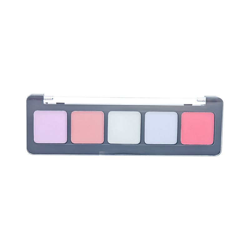 Paleta de sombras de ojos de cinco cuadrículas
