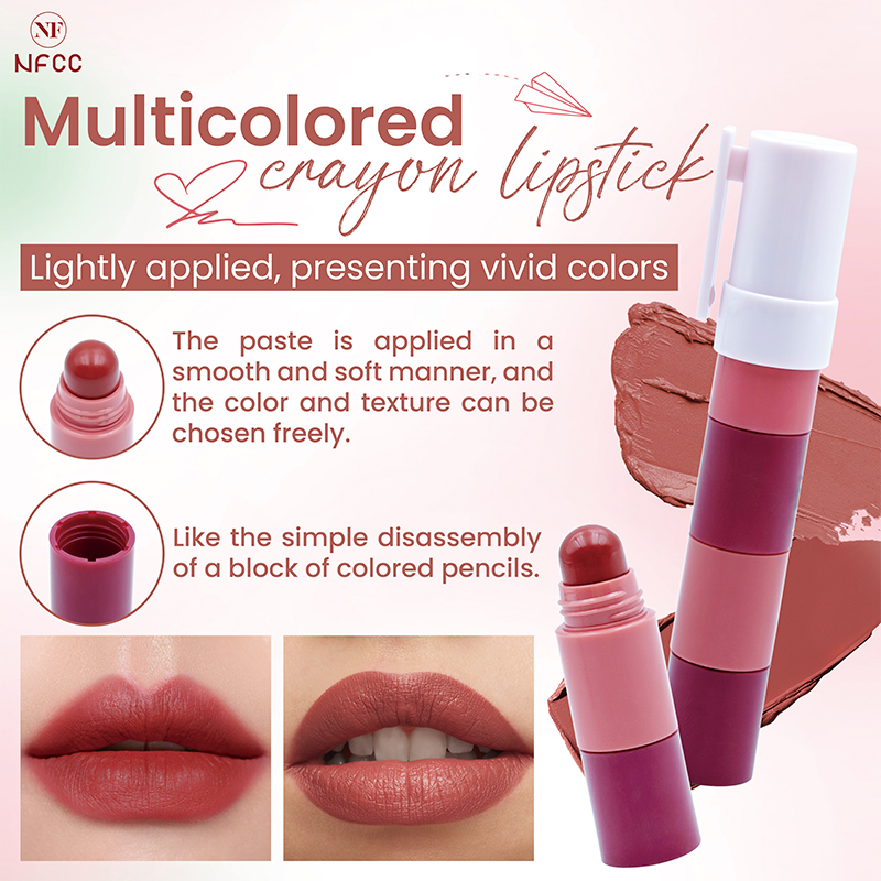 Lápiz labial de crayón multicolor