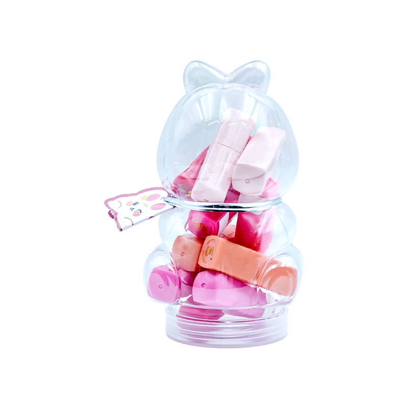 Tarro de caramelos de lápiz labial