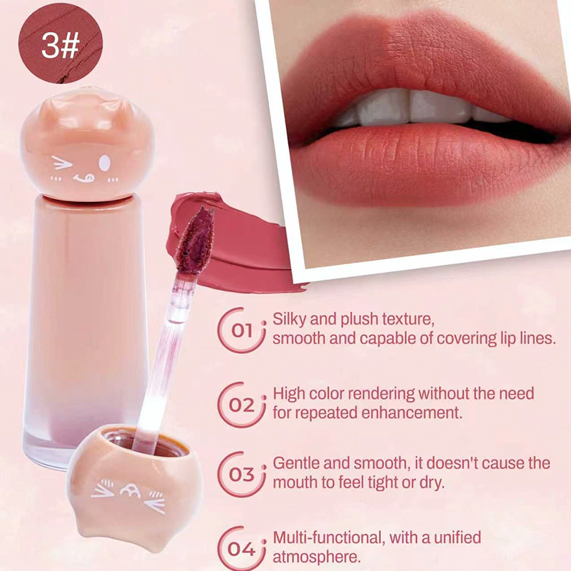 Barro labial de terciopelo colorido